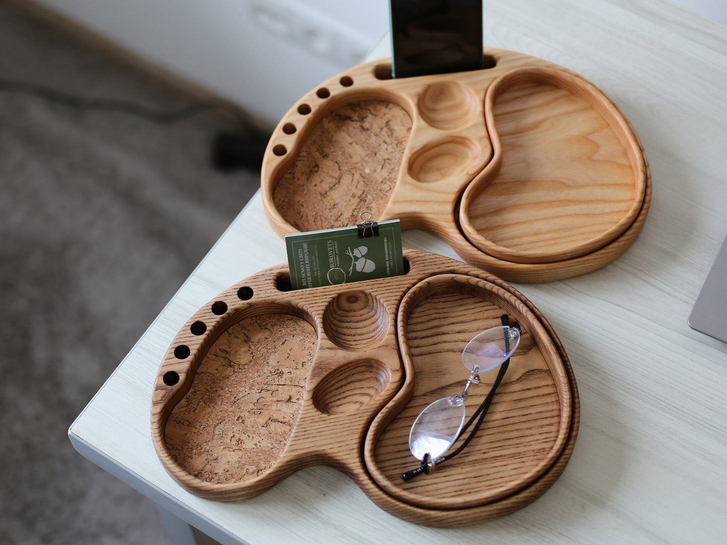 Wooden Organizer Tray for Desk Personalized Home Gift