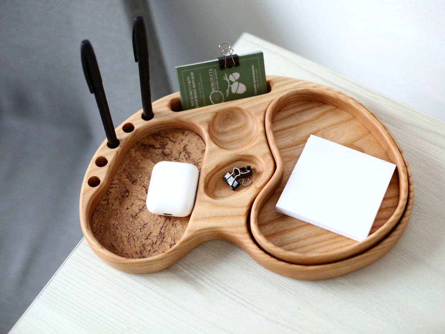 Wooden Organizer Tray for Desk Personalized Home Gift