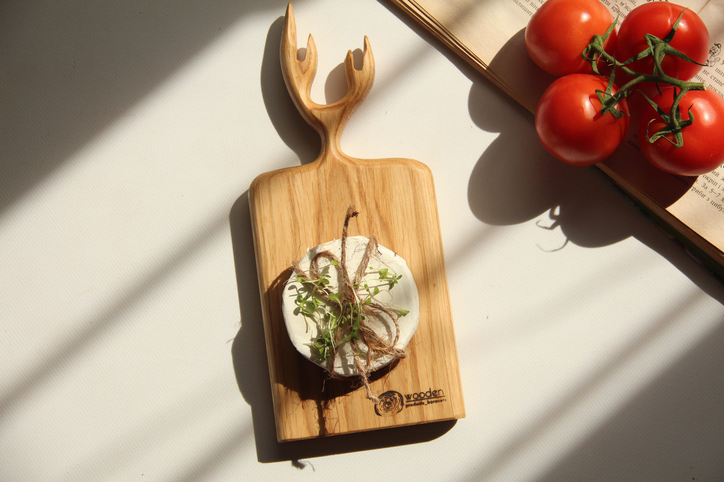 Personalized Wooden Cutting Board with Unique Handles Gift Decor