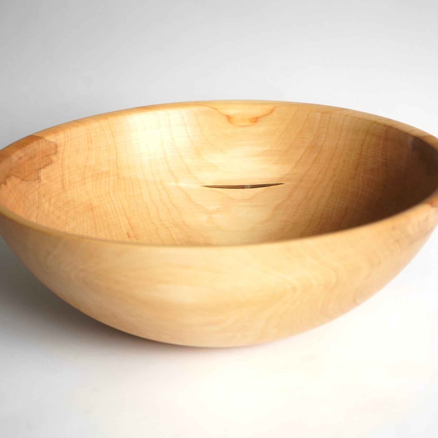EXTRA LARGE Maple Wood Dough Bowl 15.7" × 5.9" – Handmade Wooden Mixing Bowl, Housewarming & Wedding Gift