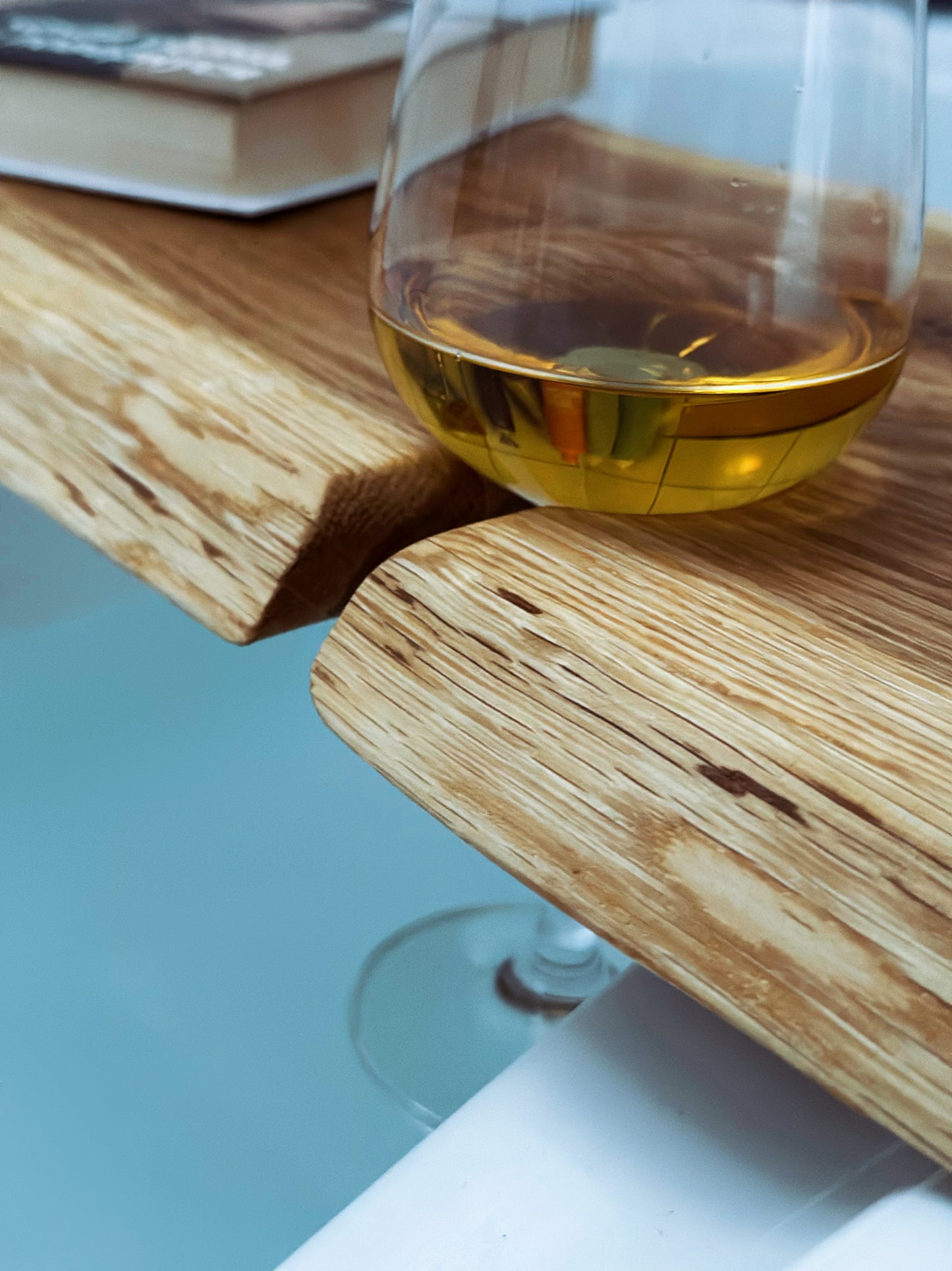 Live Edge Oak Bath Tray Wooden Bathtub Shelf Bathroom Decor Gift