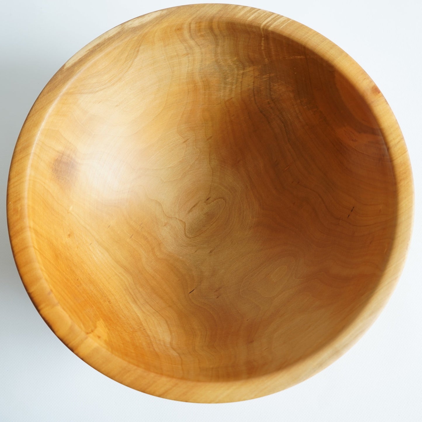 Handcrafted pear wood serving bowl for salads, bread and snacks
