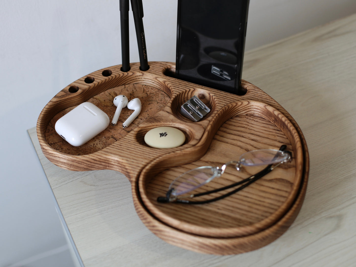 Wooden Organizer Tray for Desk Personalized Home Gift