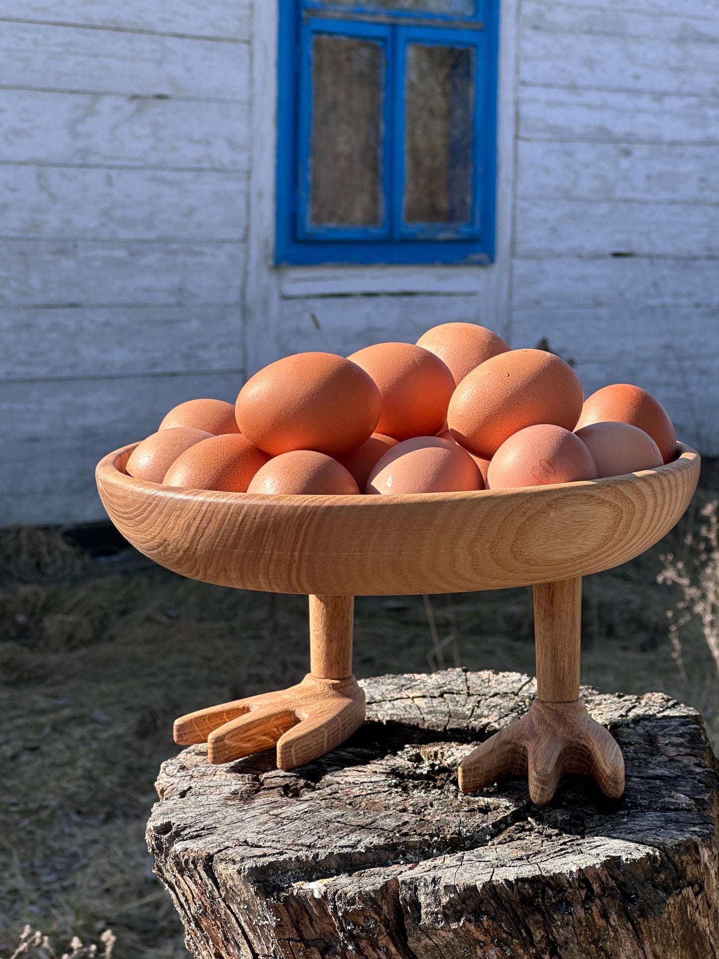 Wooden Easter Egg Holder, Easter Egg Stand, Egg Display Rack, Wooden Egg Tray, Farmhouse Easter Decor, Kitchen Egg Organizer