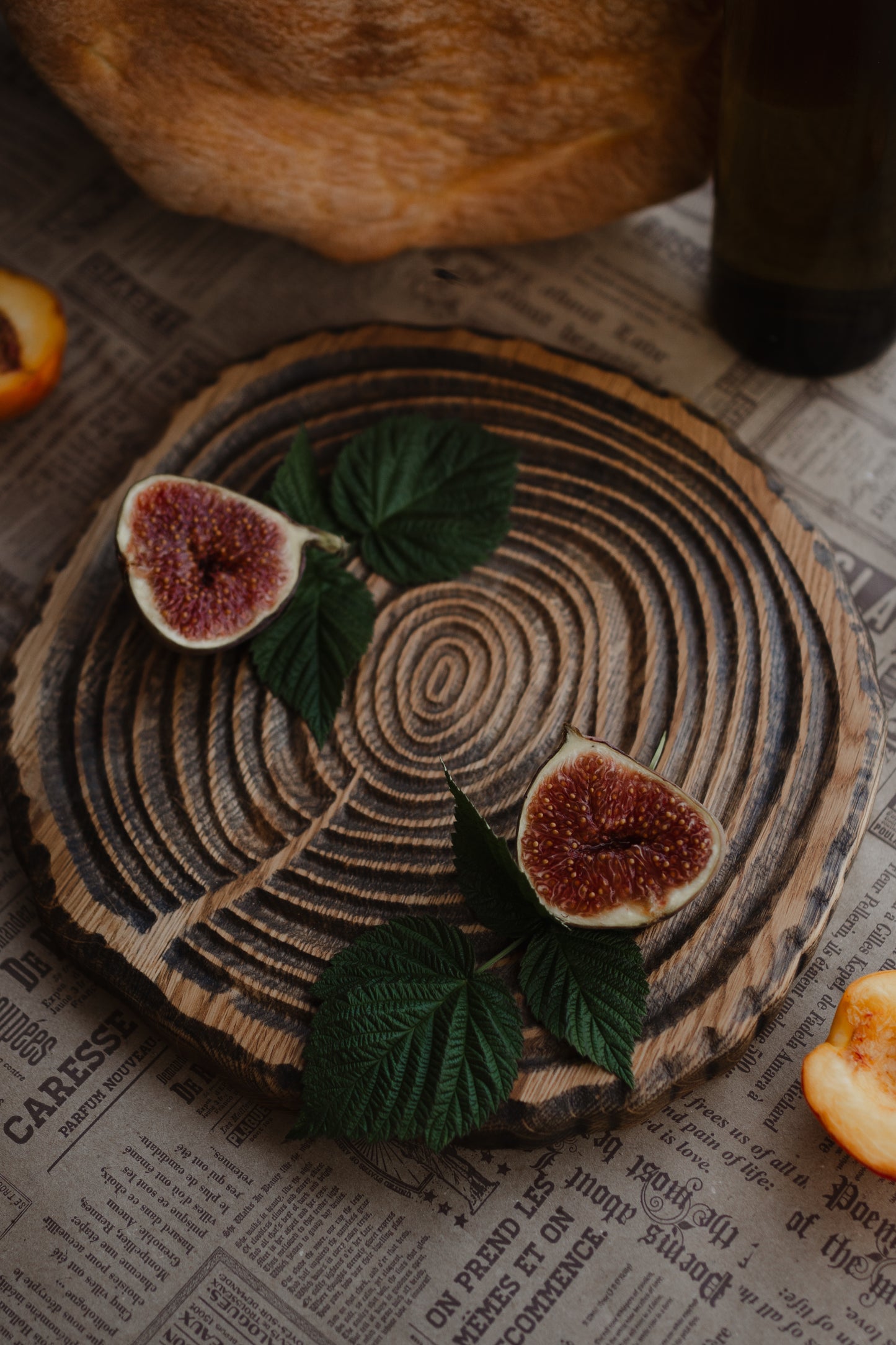 Round Rustic Wood Serving Board Kitchen Accessory Gift