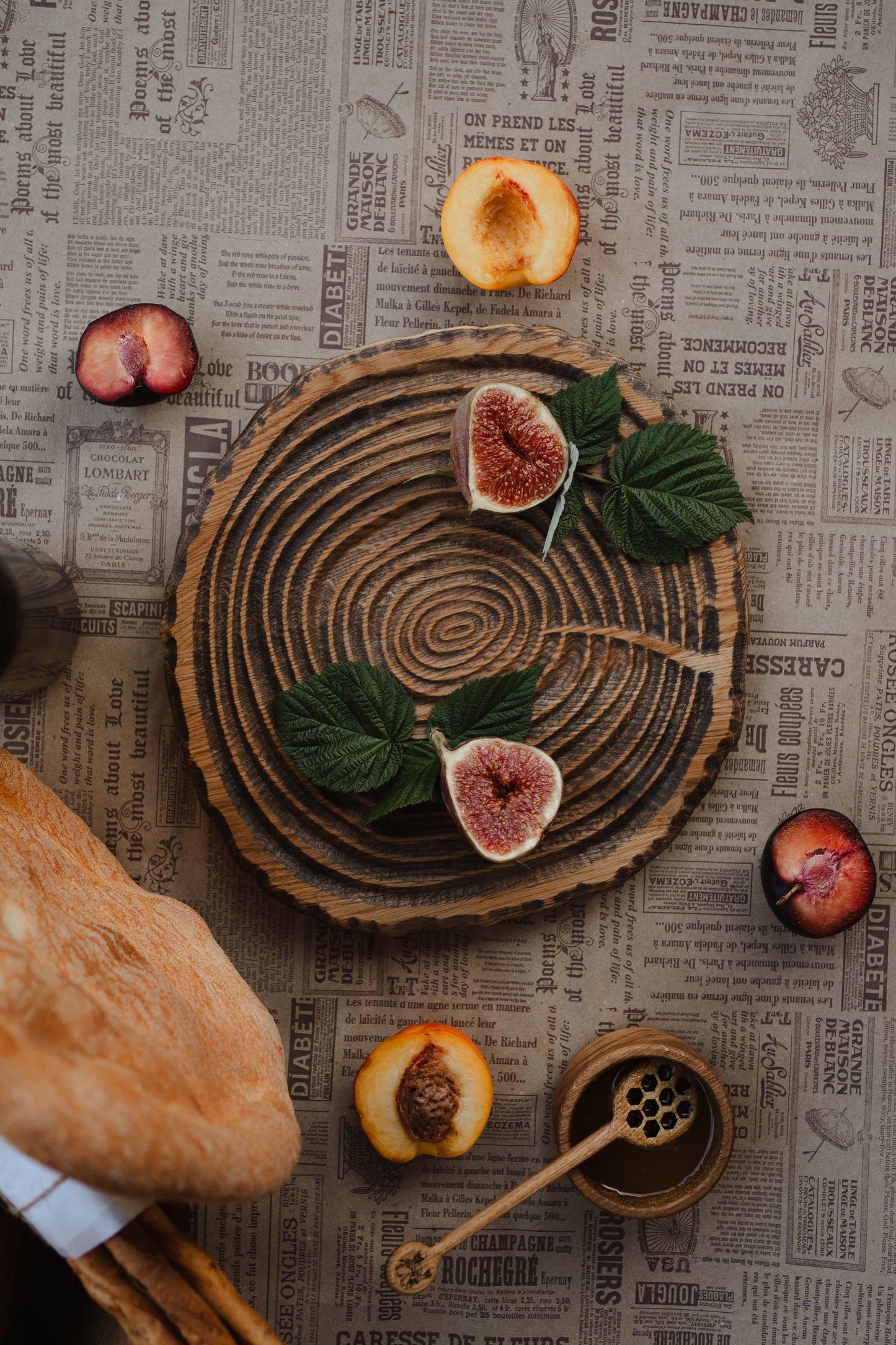 Round Rustic Wood Serving Board Kitchen Accessory Gift