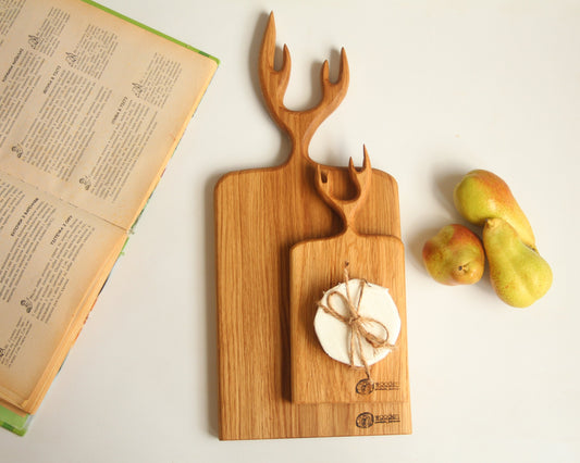 Personalized Wooden Cutting Board with Unique Handles Gift Decor