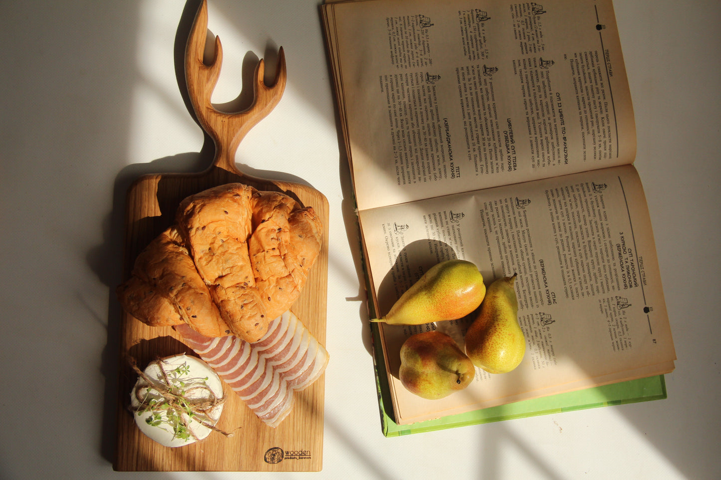 Personalized Wooden Cutting Board with Unique Handles Gift Decor