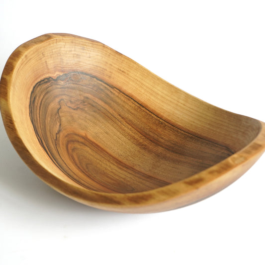 walnut serving bowl for bread pastries and snacks