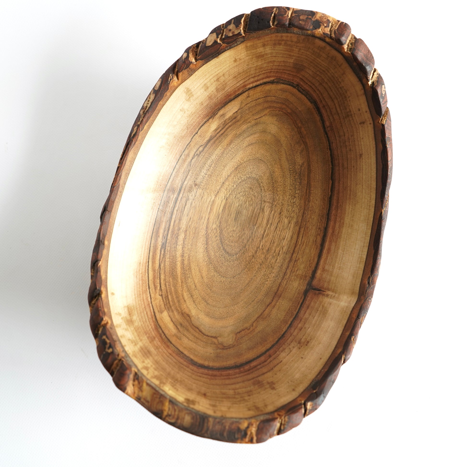 solid walnut fruit bowl 33 x 11 cm live edge design