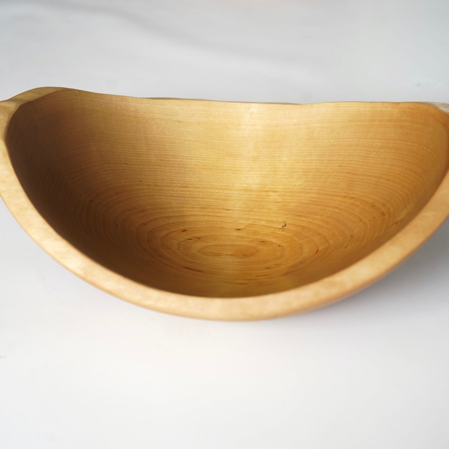 wooden fruit bowl made from solid birch wood