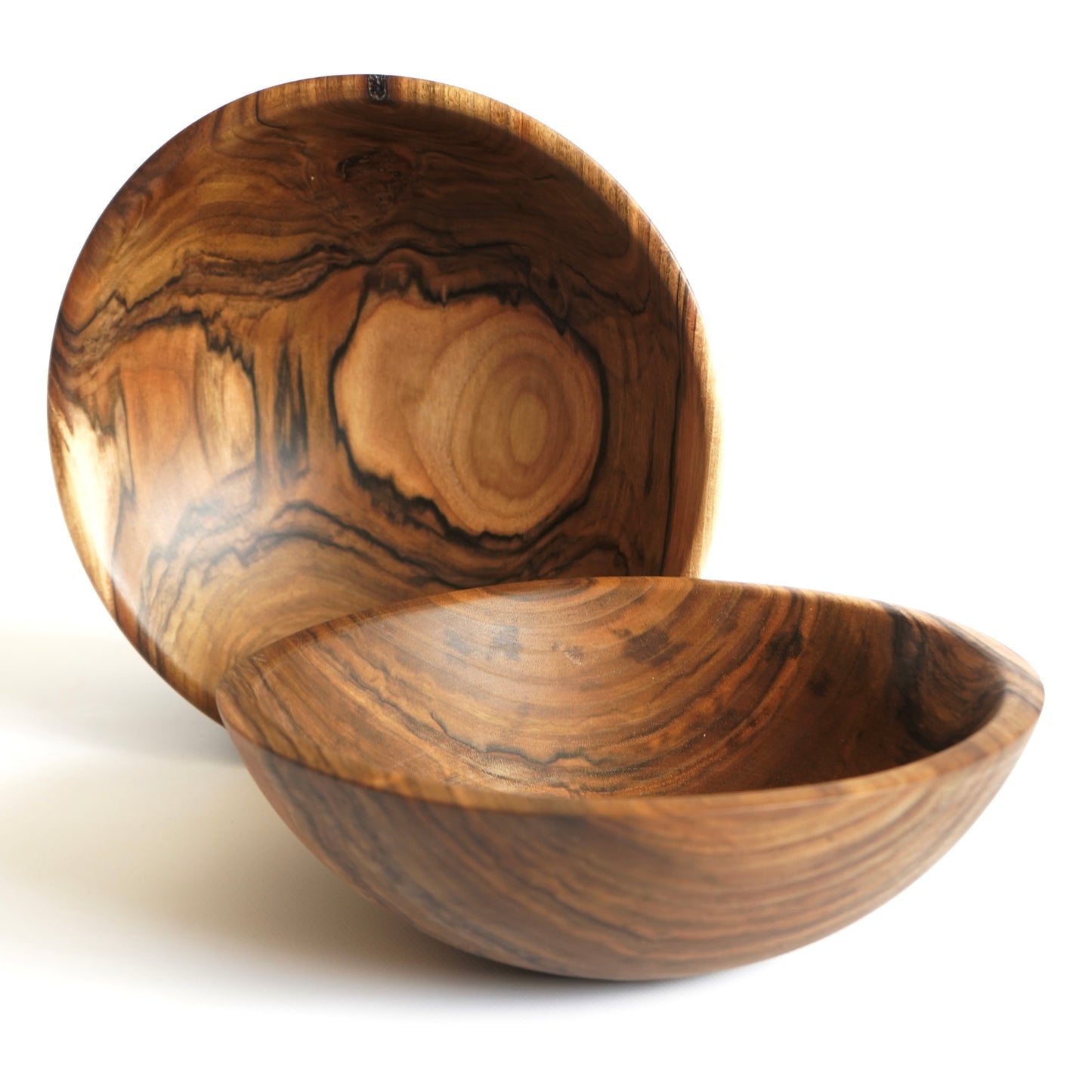 MEDIUM Walnut Wood Salad Bowl 10.6" × 3.9" – Handmade New Year, Housewarming &amp; Wedding Gift
