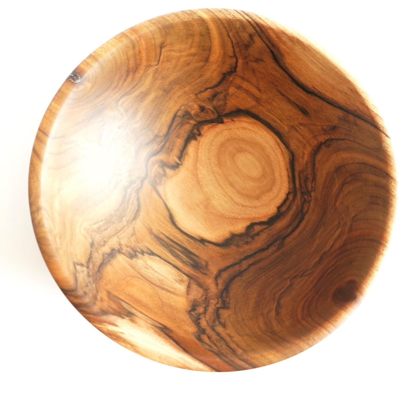 MEDIUM Walnut Wood Salad Bowl 10.6" × 3.9" – Handmade New Year, Housewarming &amp; Wedding Gift