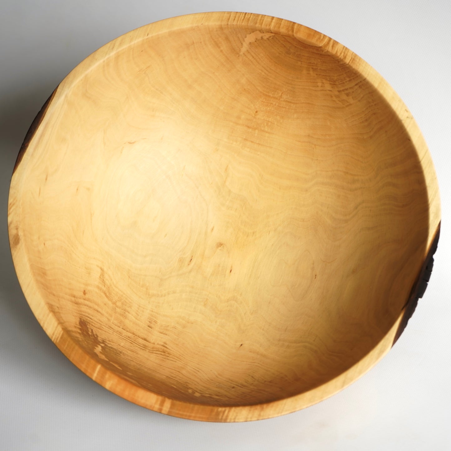 EXTRA LARGE Pear Wood Dough Bowl 15.7" × 5.9" – Handmade Wooden Mixing Bowl, Housewarming &amp; Wedding Gift