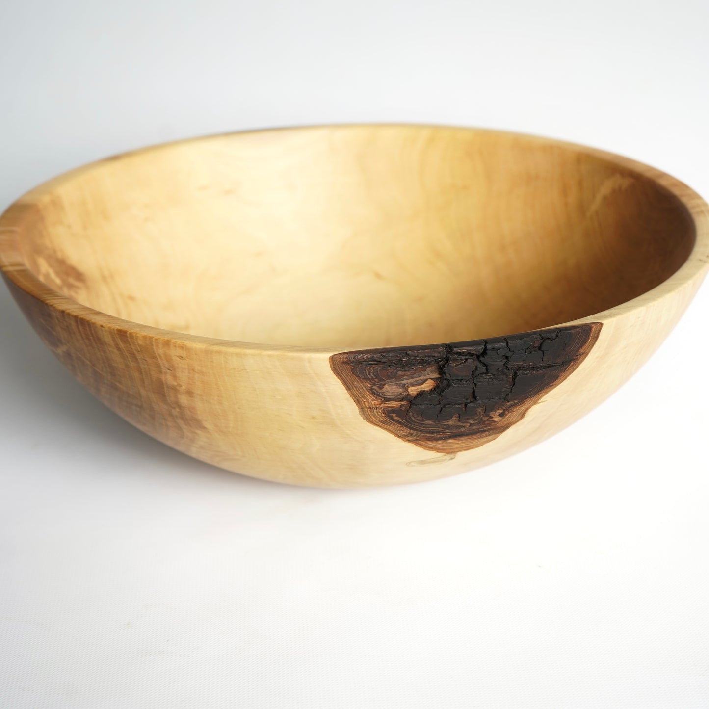 EXTRA LARGE Pear Wood Dough Bowl 15.7" × 5.9" – Handmade Wooden Mixing Bowl, Housewarming &amp; Wedding Gift
