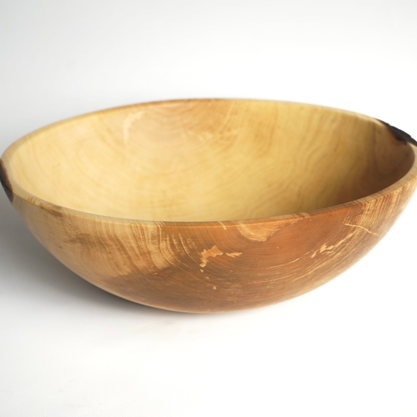 EXTRA LARGE Pear Wood Dough Bowl 15.7" × 5.9" – Handmade Wooden Mixing Bowl, Housewarming &amp; Wedding Gift