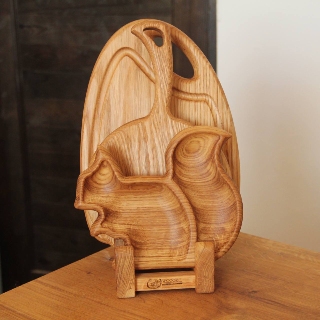 New Year gift wooden serving boards oak kitchen set