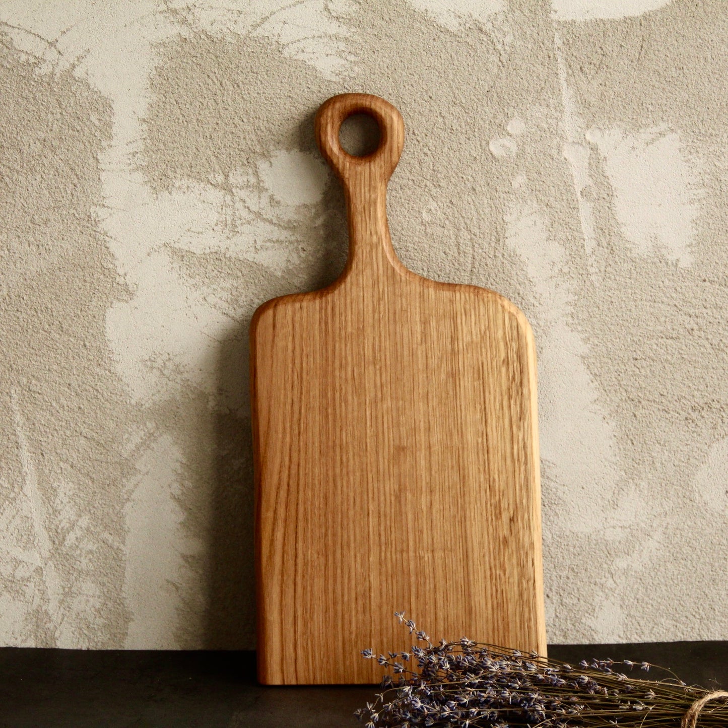 Christmas rustic kitchen gift – oak wooden serving board for bread and decor