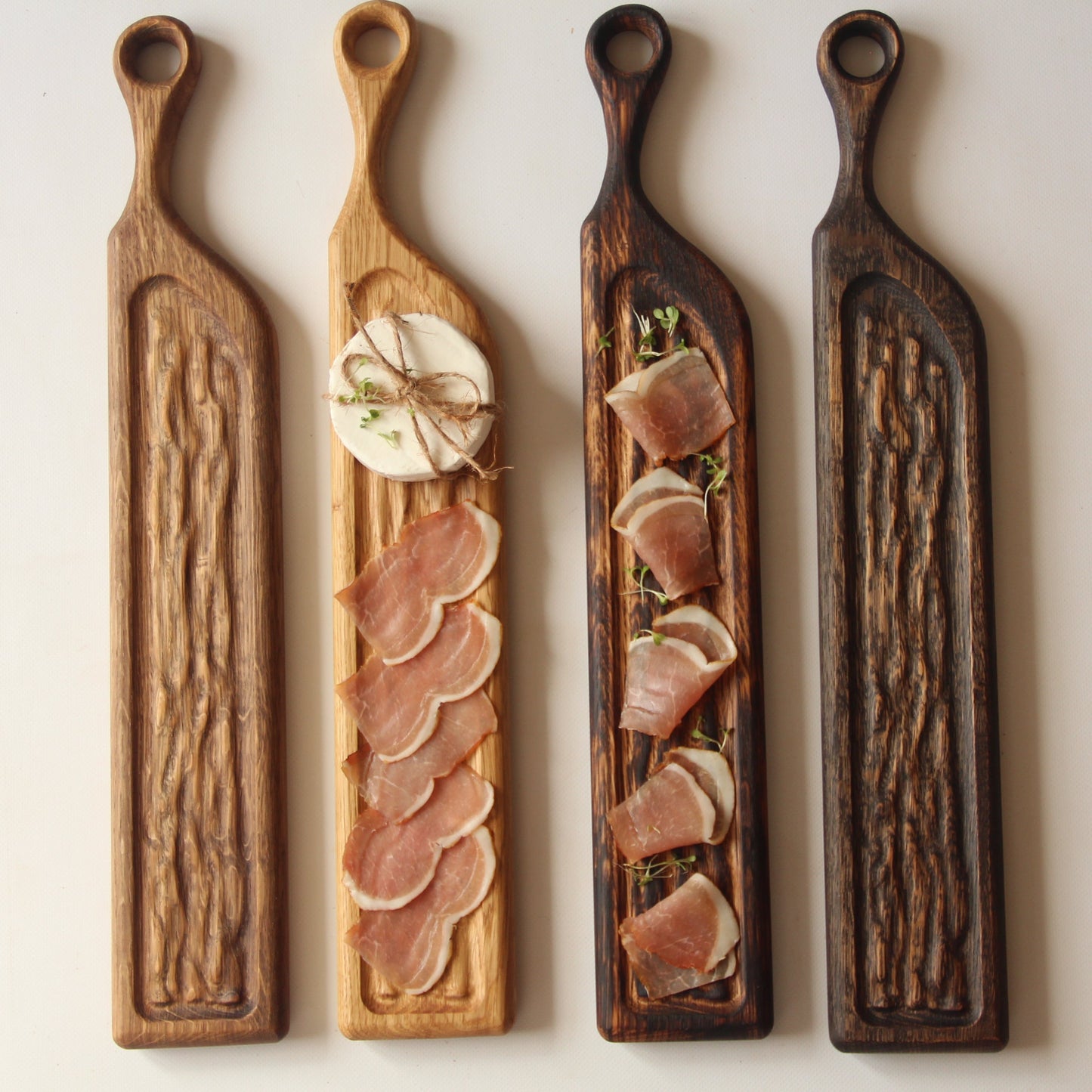 Christmas gift idea – rustic handmade oak serving tray for festive table decor