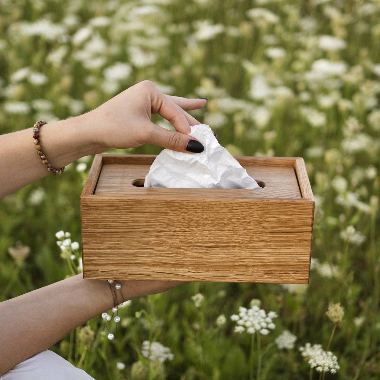 Christmas gift idea – rustic wooden napkin holder for kitchen and dining decor