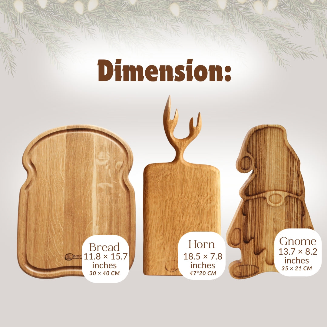 Eco-friendly oak cutting boards and serving trays, durable and handcrafted