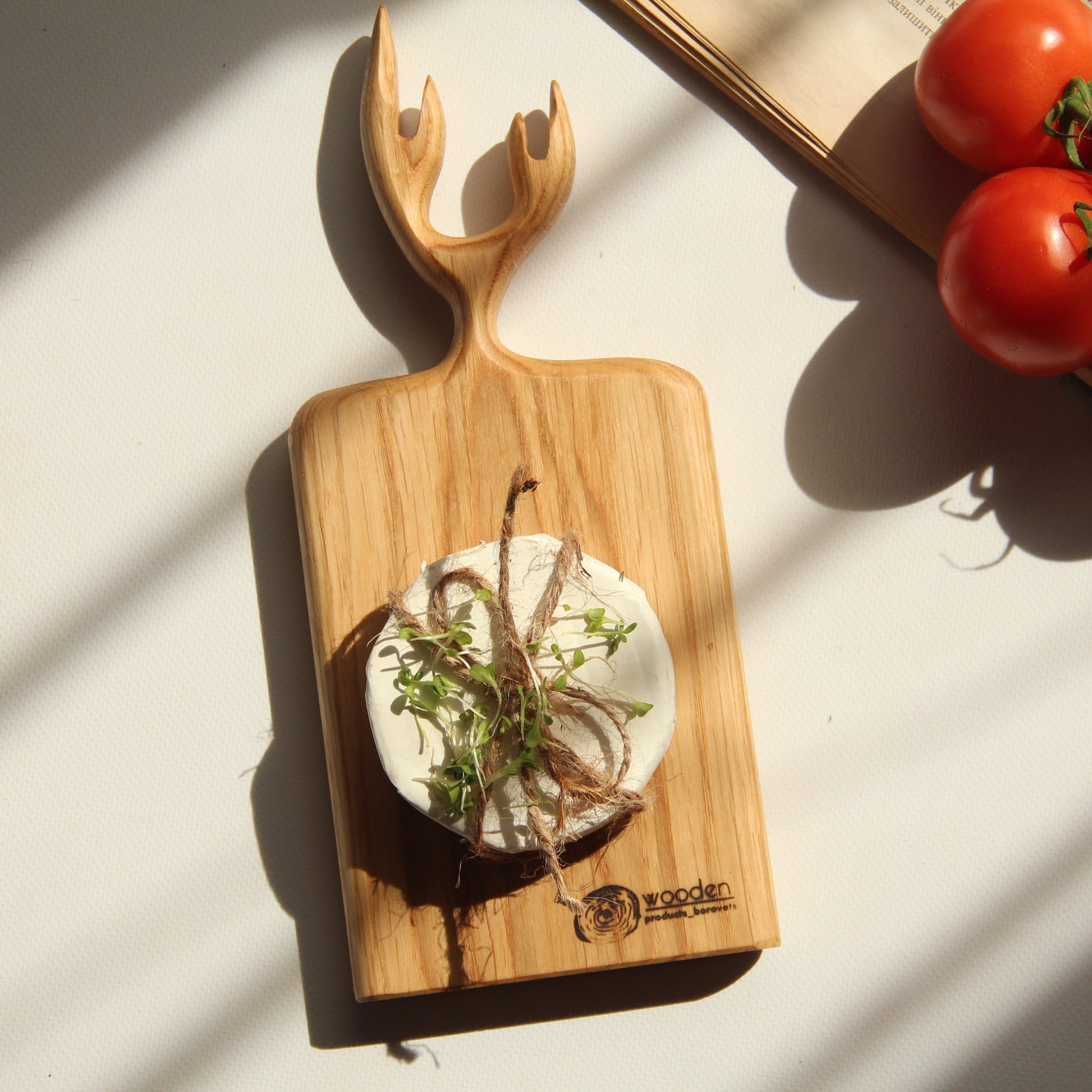 Handcrafted rustic wood cutting board for everyday kitchen use
