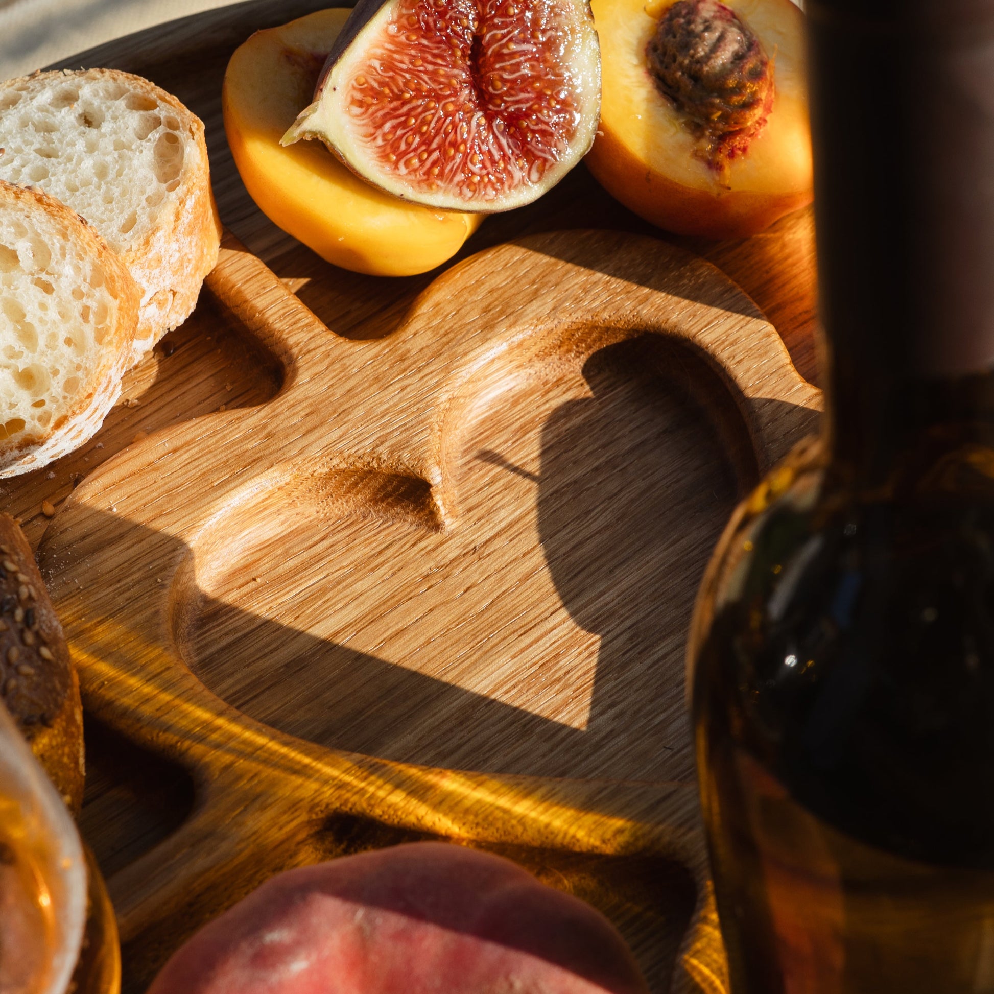 Heart detail wooden wine table ideal for anniversaries and weddings