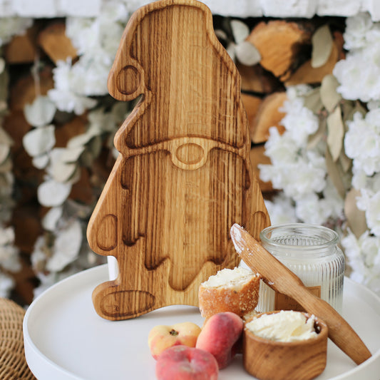 Complete handmade wooden board set for cooking, serving, and rustic decor