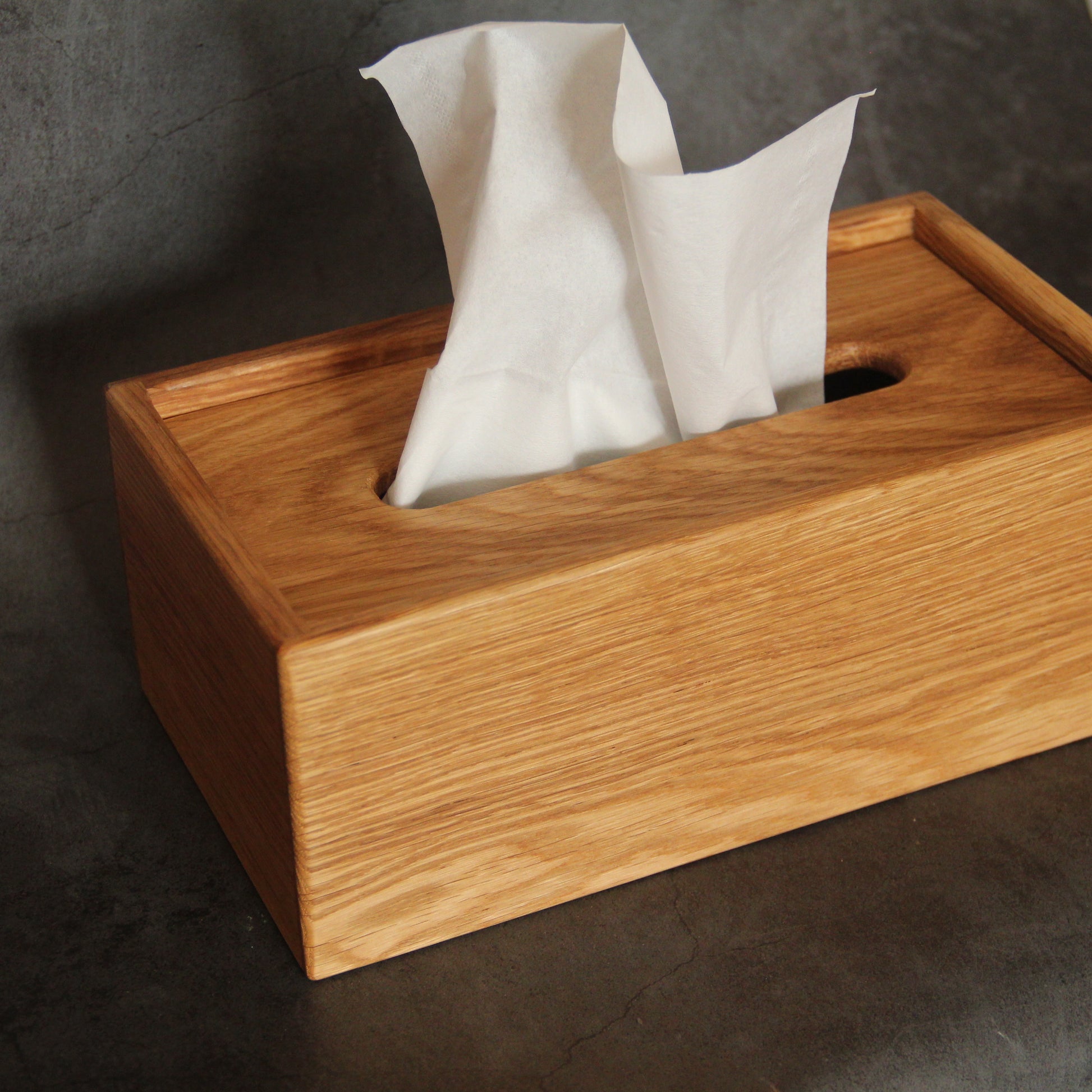 Handmade wooden napkin holder in oak or ash wood – rustic table decor gift