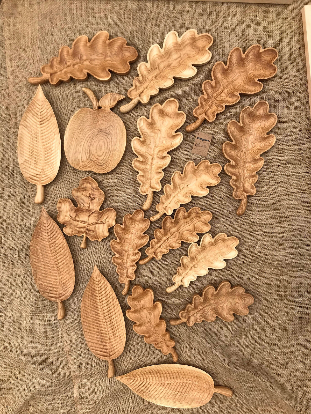 Divided Wooden Leaf Snack Plate – Rustic Nut & Appetizer Tray