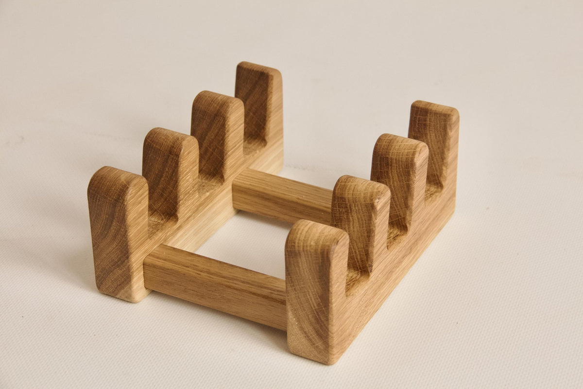 Set of 3 Wooden Serving Boards with Holder
