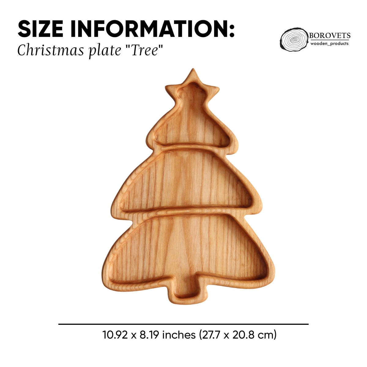 Christmas Tree Wooden Serving Tray