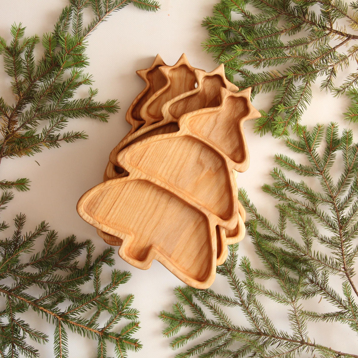 Christmas Tree Wooden Serving Tray