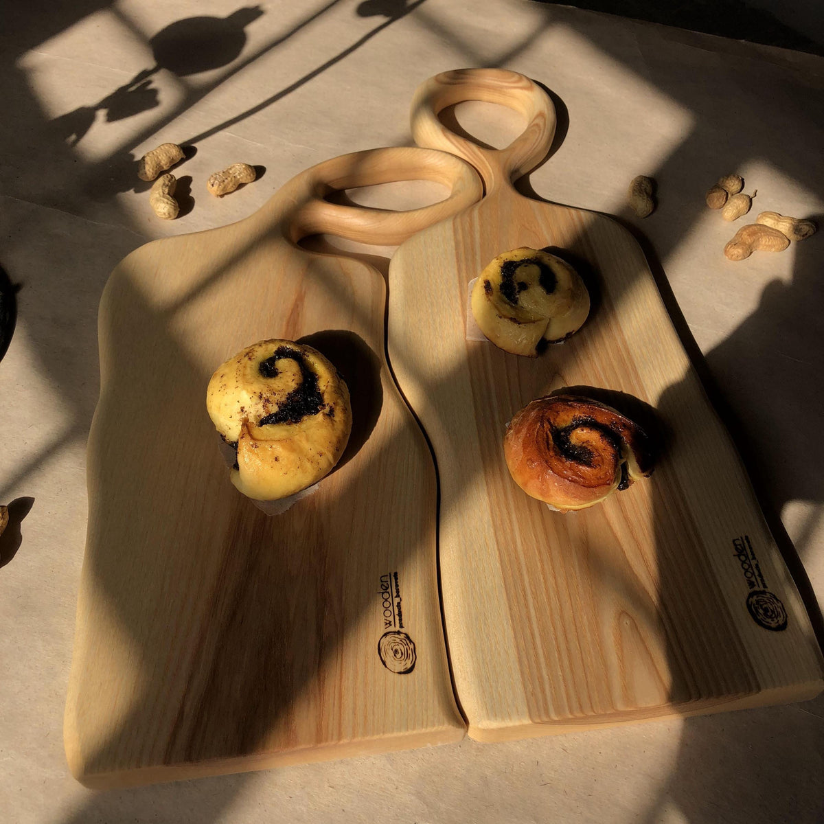 Set of 2 Oak Cutting Boards – Wedding Gift, Housewarming Gift, Christmas Gift, Wooden Serving Boards, Gift for Couple