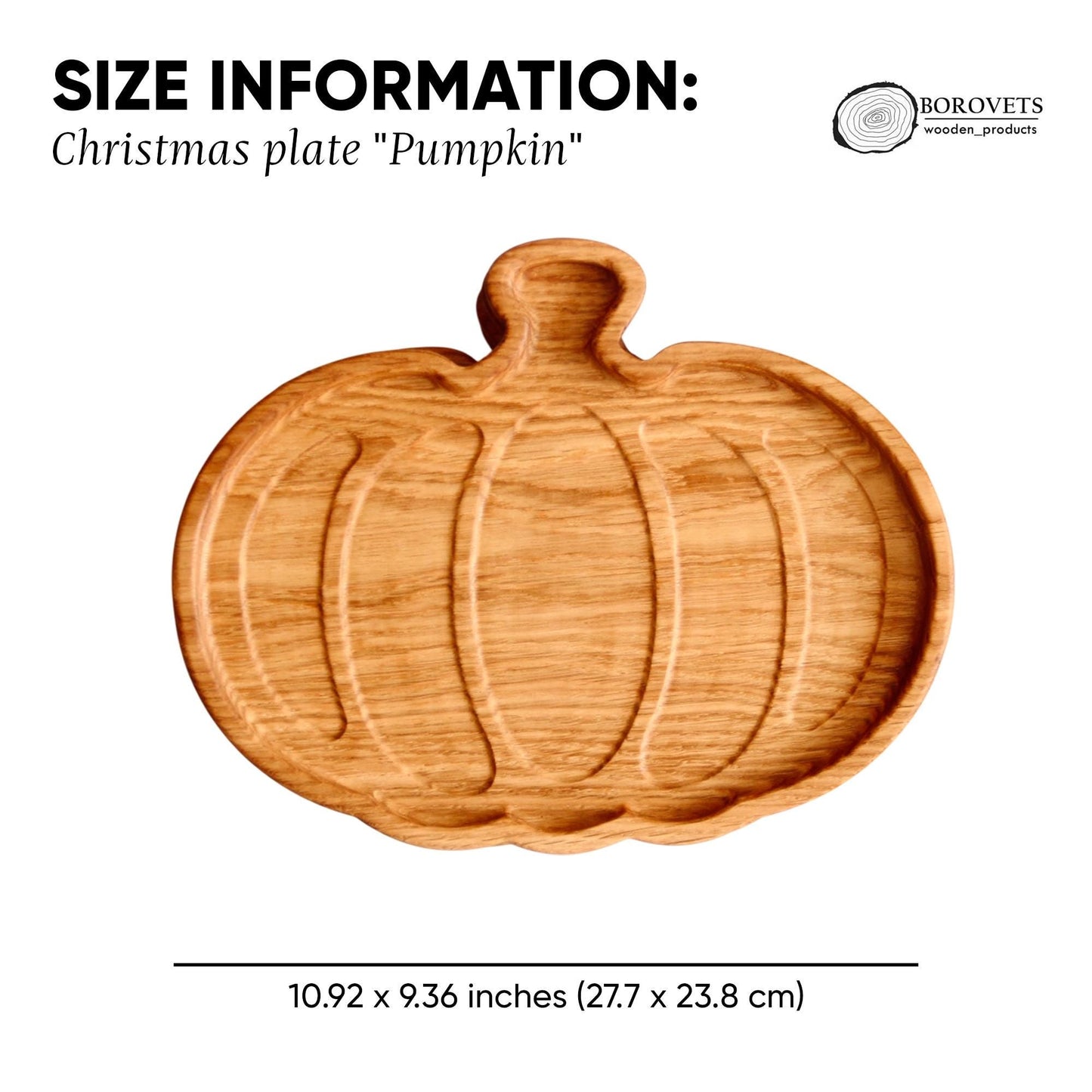 Hand Carved Wooden Pumpkin Serving Board