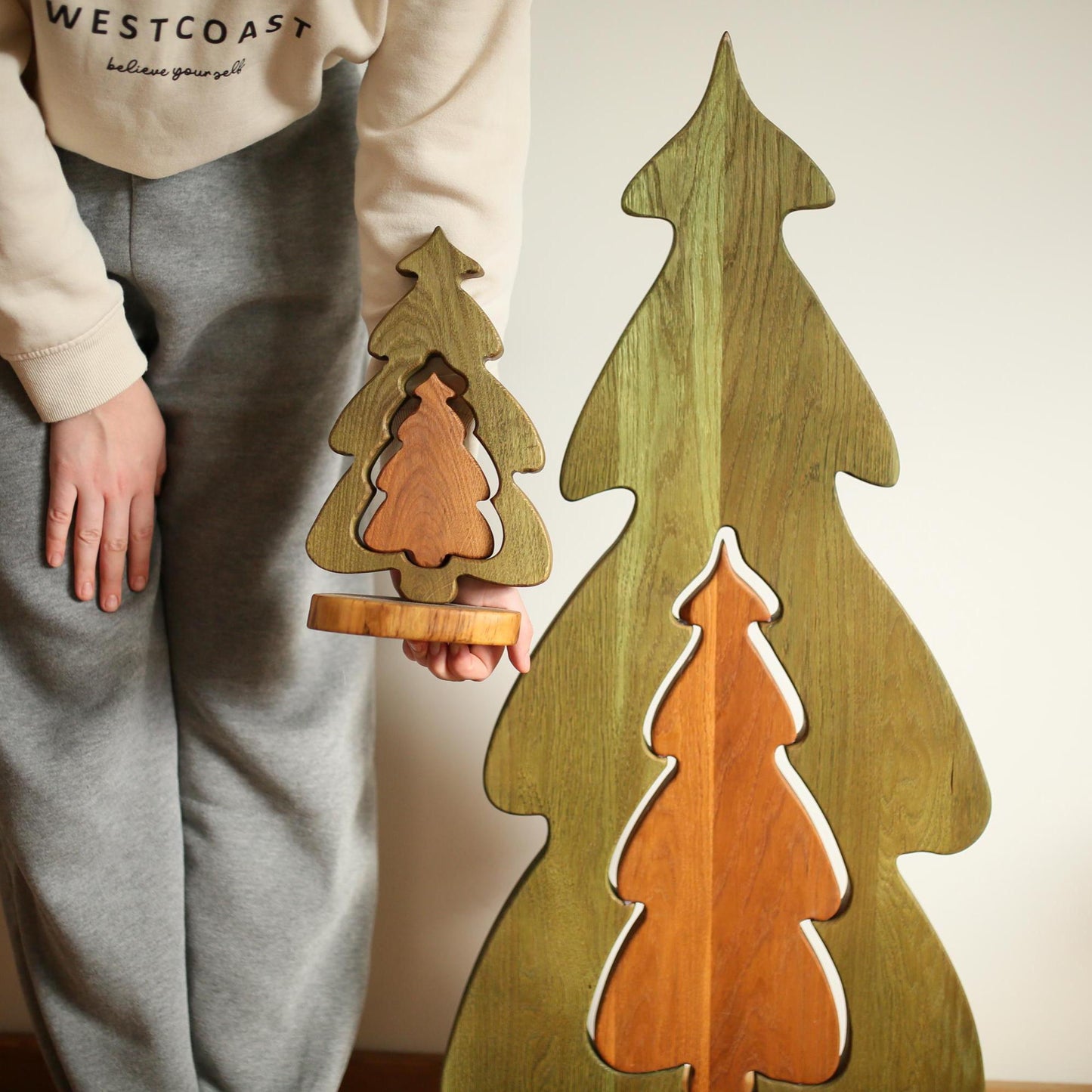 Rustic Wooden Christmas Tree Decor