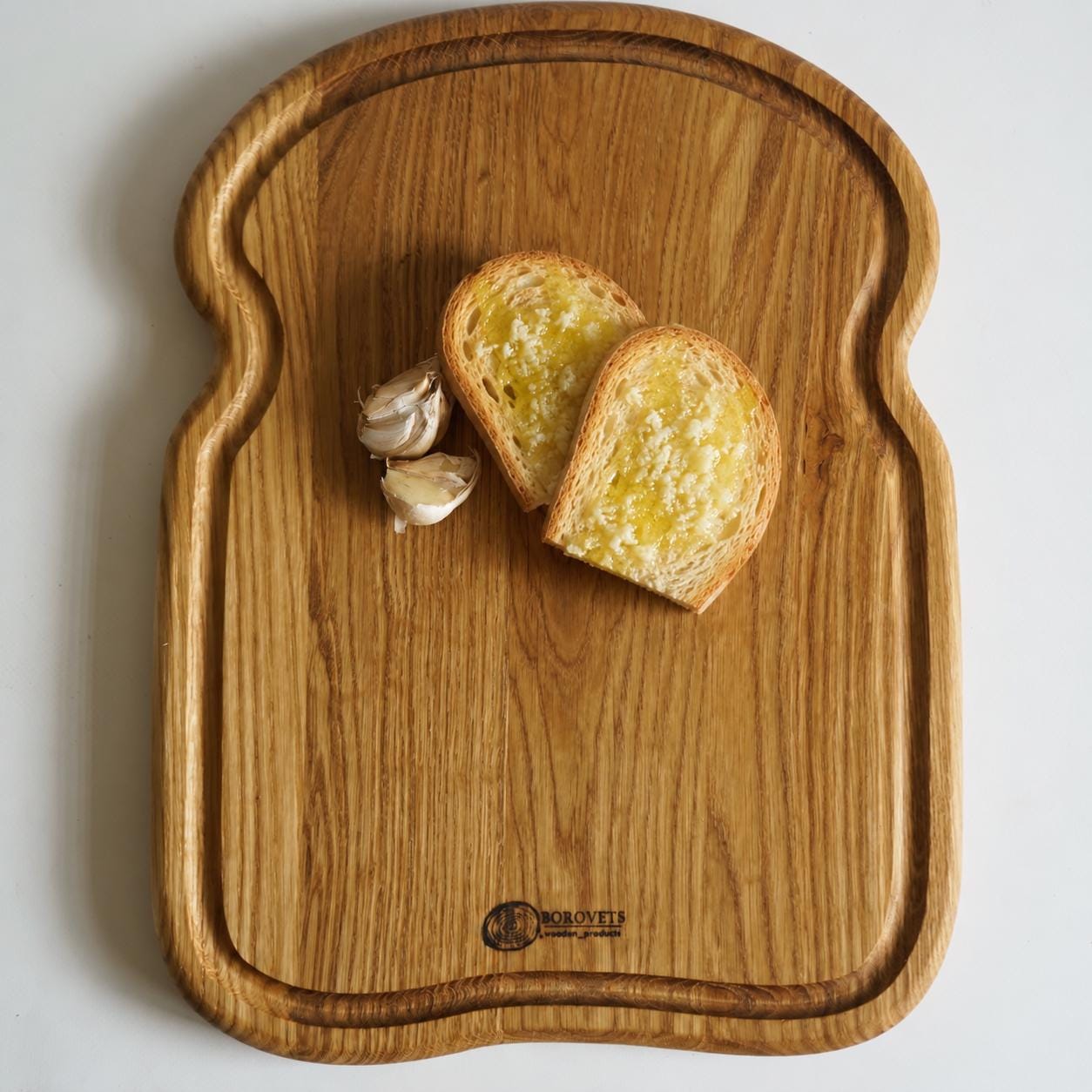 Oak Cutting Board Set with Stand – Wedding Gift, Housewarming Gift, Christmas Gift, Wooden Serving Board Set, Gift for Family