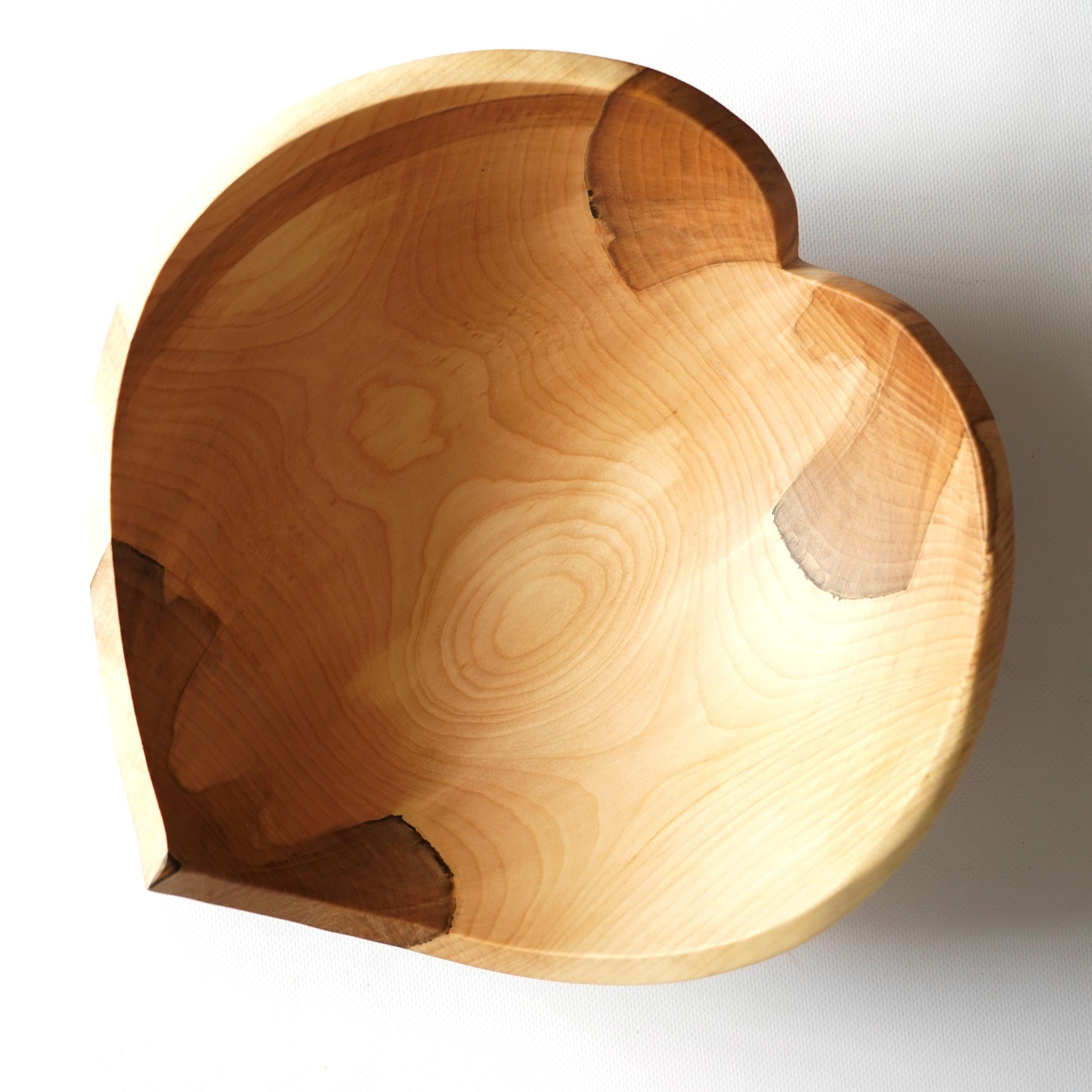 Maple Wood Heart Bowl – Handmade Wooden Serving Bowl, Wedding Gift, Valentine's Day Gift, Christmas Gift, Anniversary Present