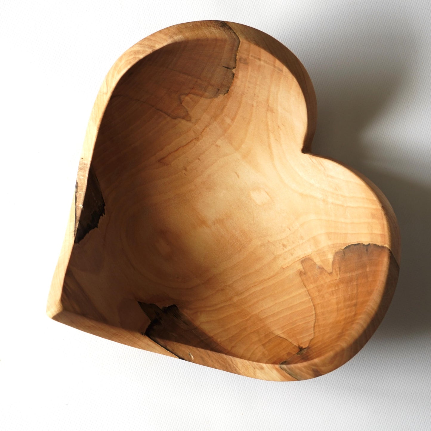 Maple Wood Heart Bowl – Handmade Wooden Serving Bowl, Wedding Gift, Valentine's Day Gift, Christmas Gift, Anniversary Present