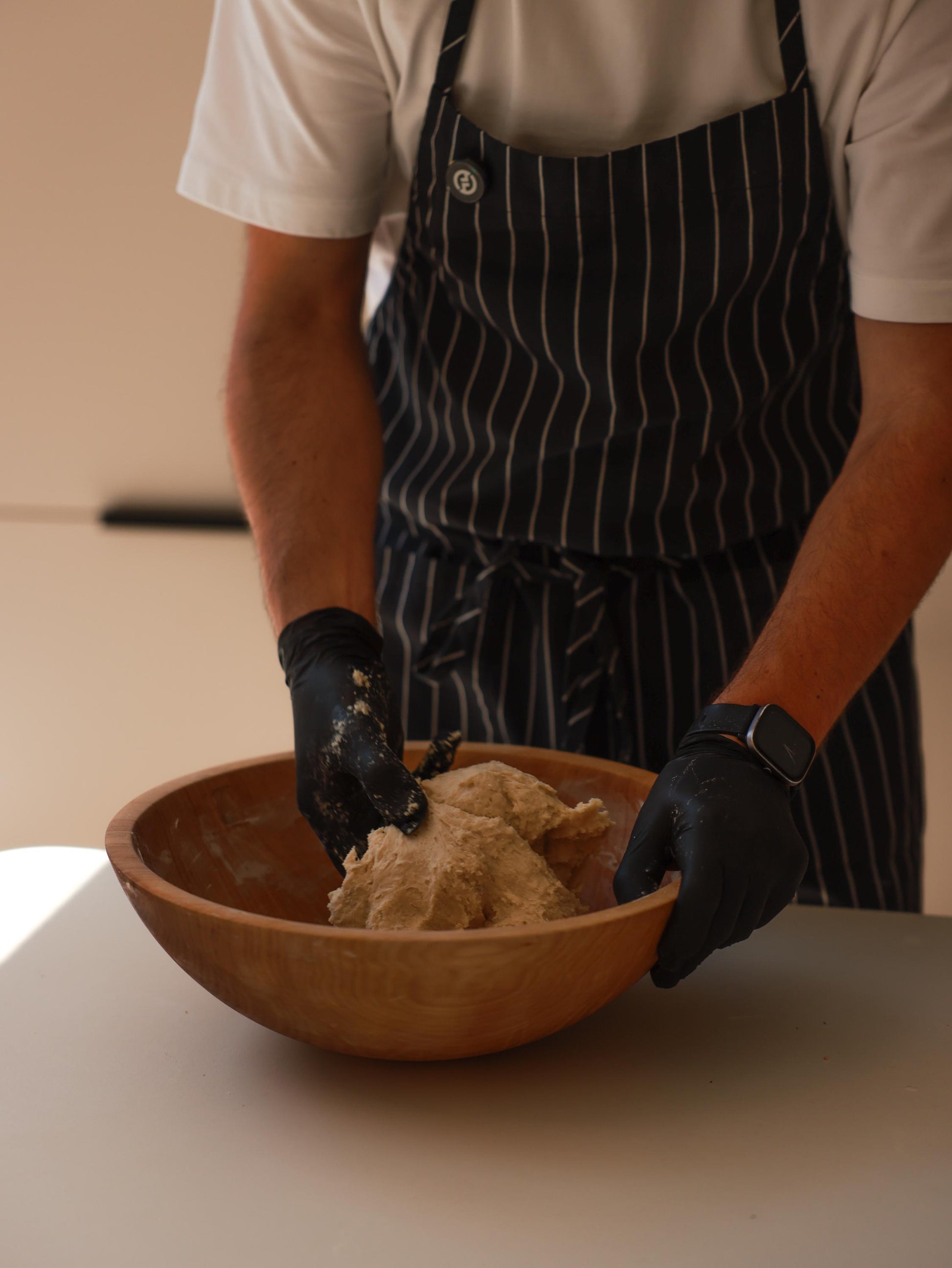 Large Wooden Bowl 13" x 4.3" – Solid Wood Salad Bowl – Dough Mixing Bowl – Rustic Bowl – Christmas Gift, Housewarming Anniver