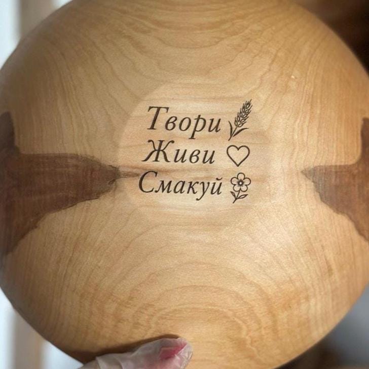 Wooden Salad Bowl Set, Christmas Gift for Mom & Dad, Anniversary Gift, Housewarming Gift, Wooden Serving Board, Handmade Kitc