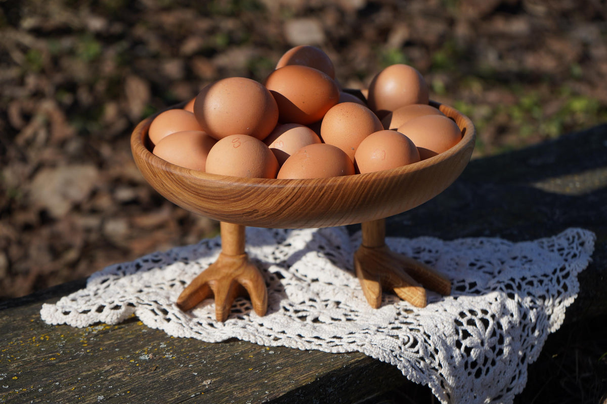 Wooden Easter Egg Holder Bowl, Solid Oak Egg Tray, Easter Table Decor, Egg Display Stand, Christmas Gift, Housewarming Gift, 