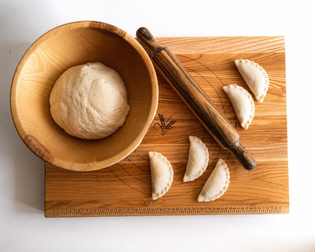 Wooden Dough Bowl Set, Bread Baking Gift, Dough Kneading Bowl, Rolling Pin & Pastry Board Set, Gift for Mom, Baker Gift,  Chr