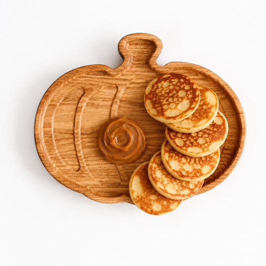 Hand Carved Wooden Pumpkin Serving Board