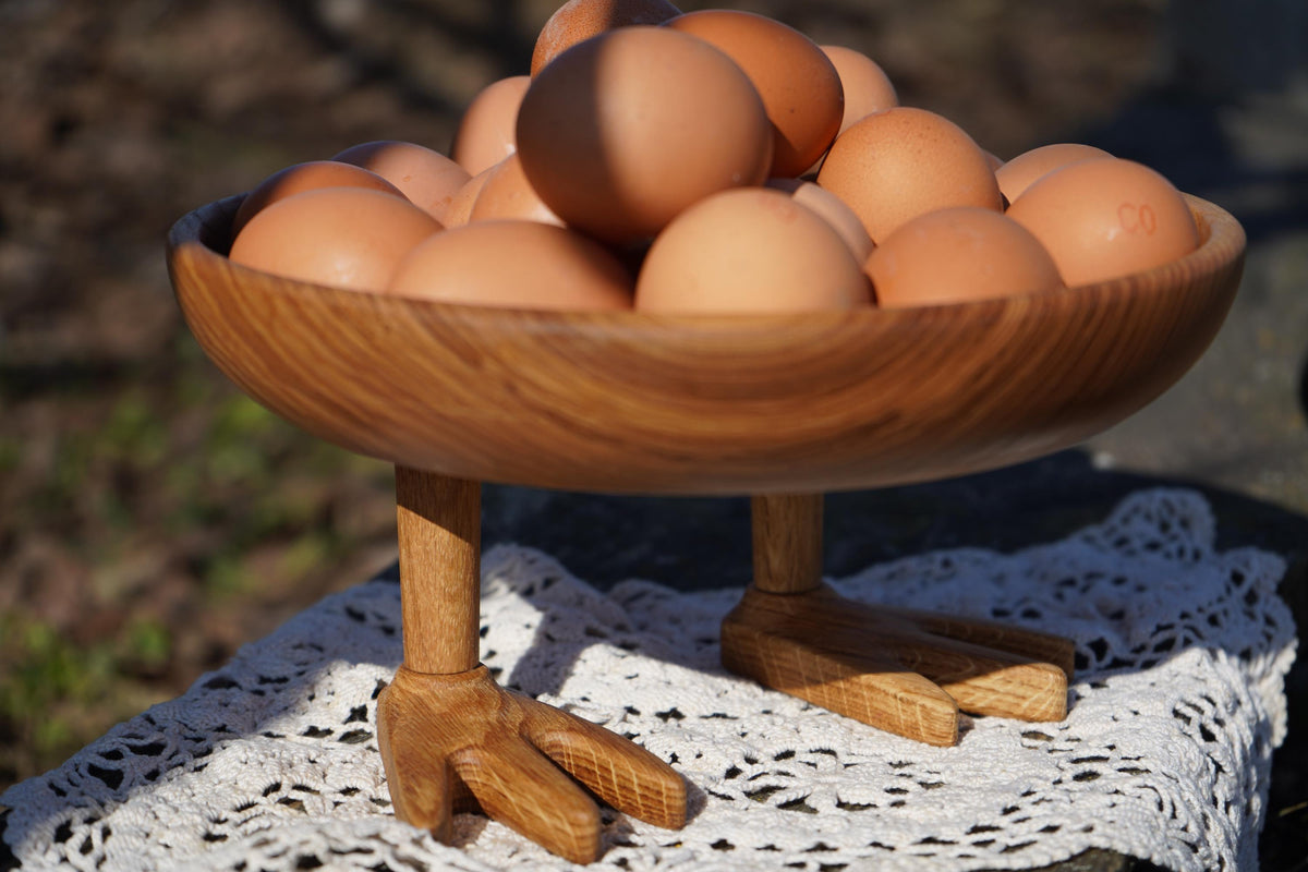 Wooden Easter Egg Holder Bowl, Solid Oak Egg Tray, Easter Table Decor, Egg Display Stand, Christmas Gift, Housewarming Gift, 
