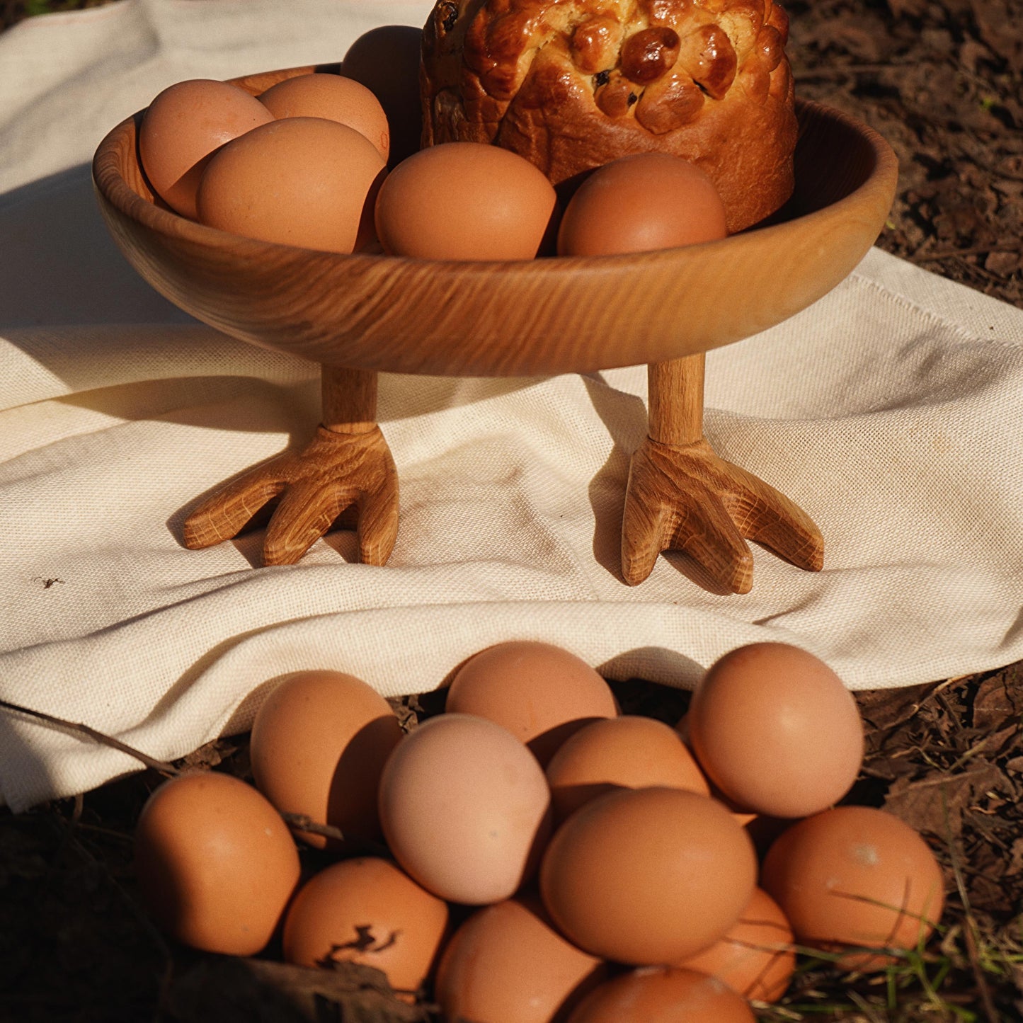 Wooden Easter Egg Holder Bowl, Solid Oak Egg Tray, Easter Table Decor, Egg Display Stand, Christmas Gift, Housewarming Gift, 