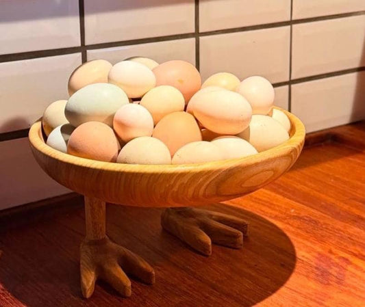 Wooden Easter Egg Holder Bowl, Solid Oak Egg Tray, Easter Table Decor, Egg Display Stand, Christmas Gift, Housewarming Gift, 