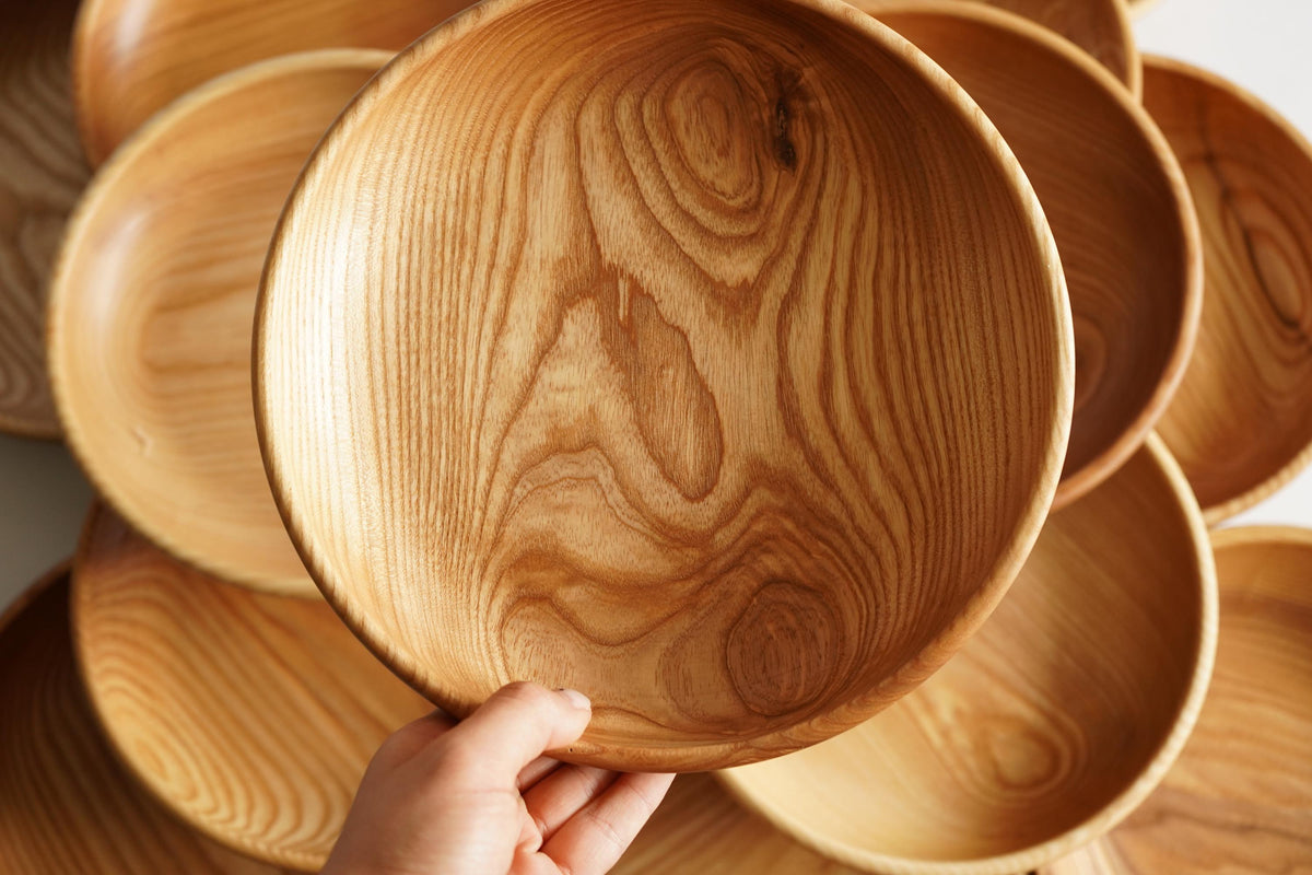 Rustic Wooden Serving Bowl Set with Lidded Condiment Bowl – Restaurant & Catering Tableware