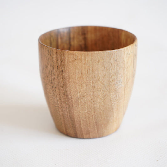 Handmade Wooden Cup with Saucer – Natural Wood Coffee & Tea Cup