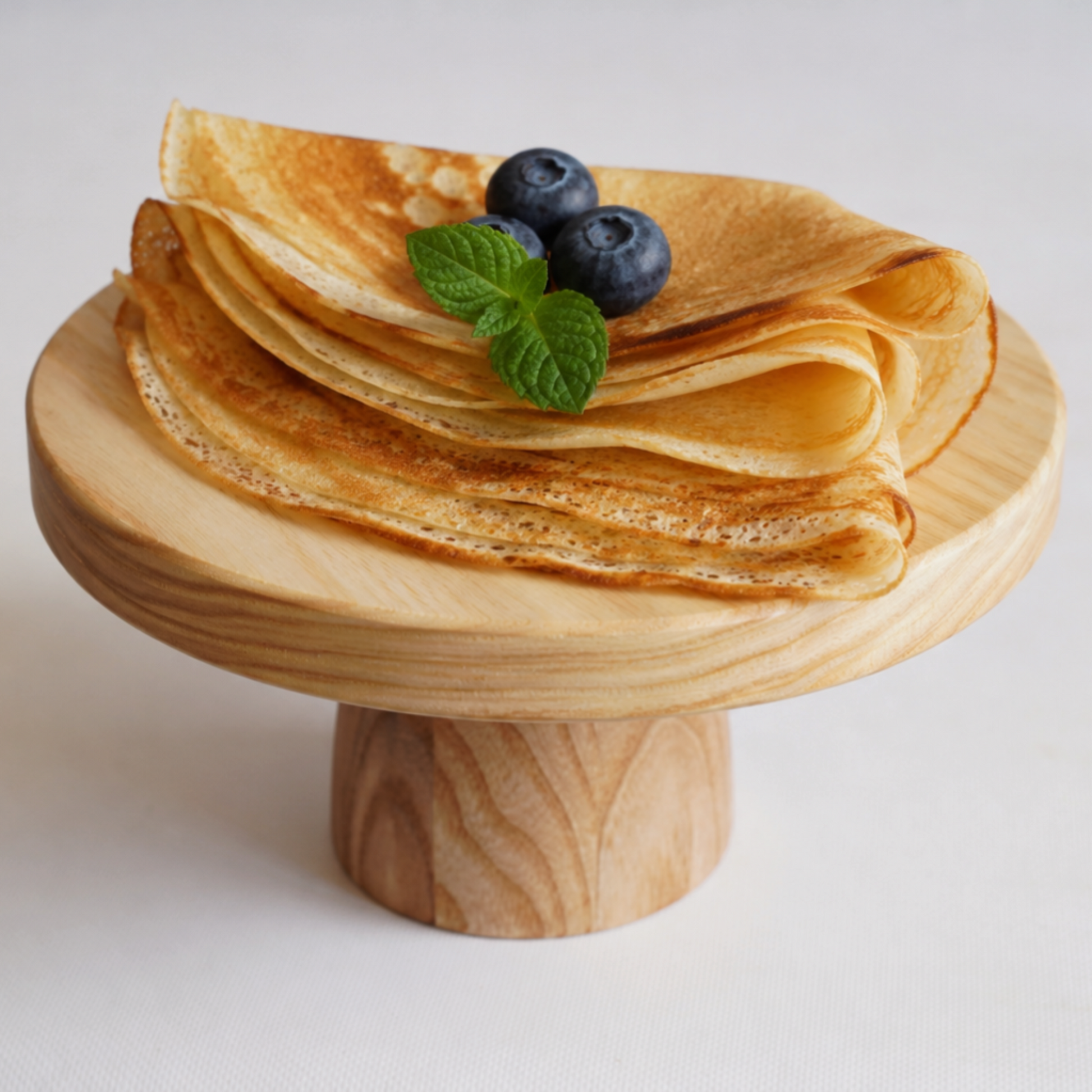 Wooden Pedestal Cake Stand for Easter Bread and Desserts, Ash Wood